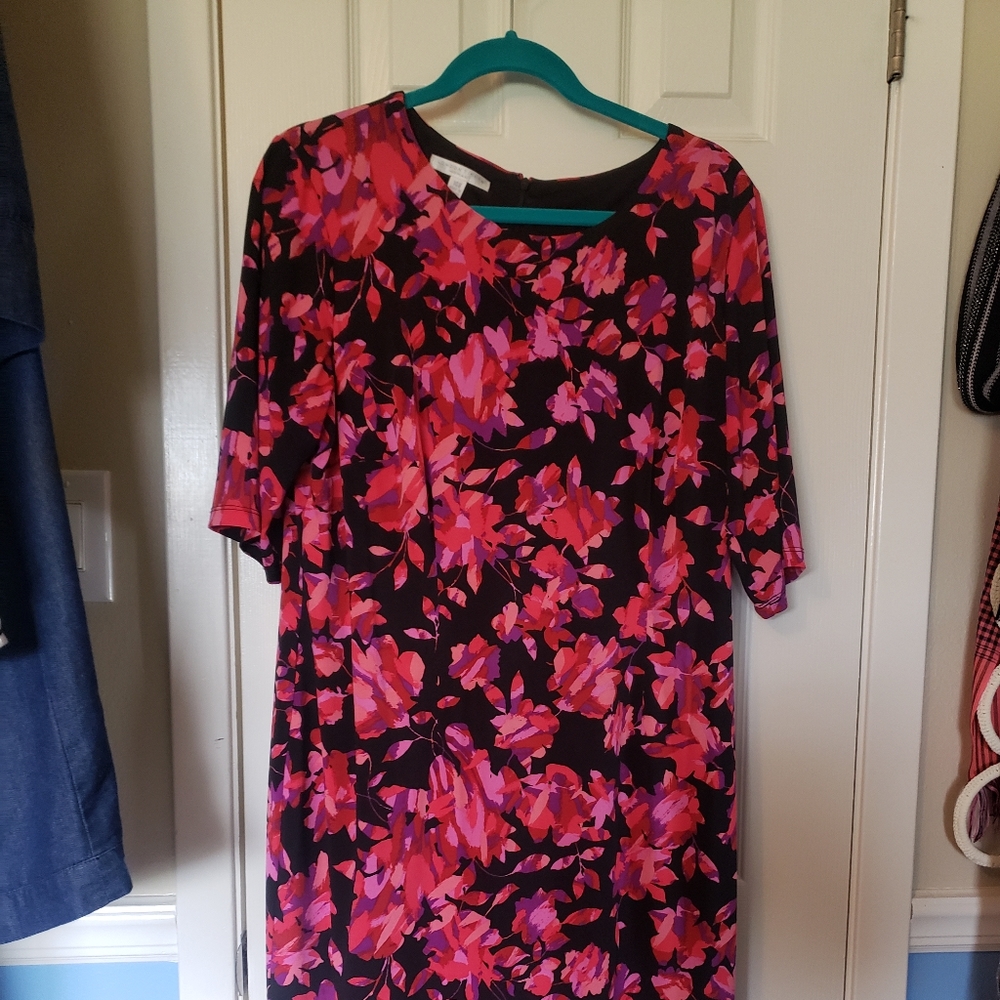 London Times floral sheath dress
